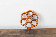Load image into Gallery viewer, Orange Metal Faucet Knob Vintage Drawer Pull Handle - Eagle&#39;s Eye Finds
