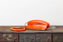 Load image into Gallery viewer, Orange Wall Phone Vintage ITT Bright Colored Retro Wall Decor - Eagle&#39;s Eye Finds
