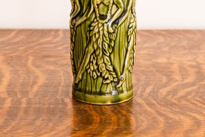 Orchids of Hawaii Hula Dancer Tiki Mug Vintage Green Kitschy Decor