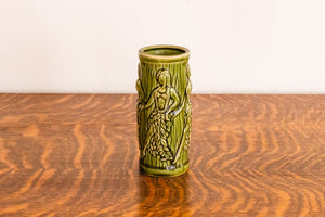 Orchids of Hawaii Hula Dancer Tiki Mug Vintage Green Kitschy Decor