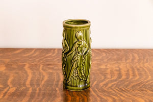 Orchids of Hawaii Hula Dancer Tiki Mug Vintage Green Kitschy Decor