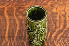 Load image into Gallery viewer, Orchids of Hawaii Hula Dancer Tiki Mug Vintage Green Kitschy Decor
