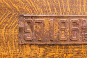 1923 Oregon Rusty License Plate Vintage Brown Wall Hanging Decor 97186