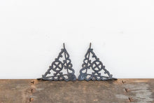 Load image into Gallery viewer, Small Ornate Metal Brackets Vintage Shelf Decor
