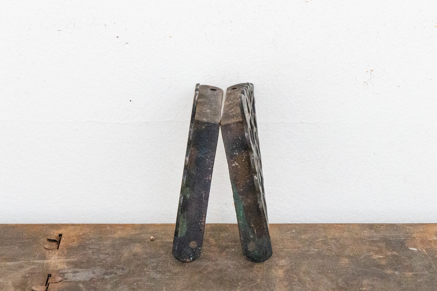 Small Ornate Metal Brackets Vintage Shelf Decor