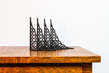Load image into Gallery viewer, Ornate Metal Brackets Vintage Shelf Decor
