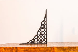 Ornate Metal Brackets Vintage Shelf Decor