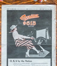 Load image into Gallery viewer, 1916 Overland Roadster Car Ad Vintage Car Willys-Overland Automobile Ephemera
