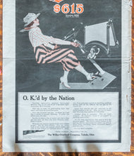Load image into Gallery viewer, 1916 Overland Roadster Car Ad Vintage Car Willys-Overland Automobile Ephemera
