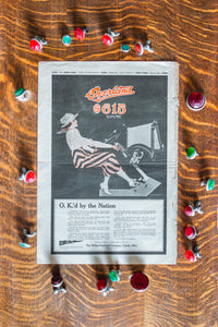 1916 Overland Roadster Car Ad Vintage Car Willys-Overland Automobile Ephemera