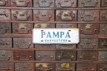 Load image into Gallery viewer, Pampa High School Harvesters License Plate Topper Vintage Embossed Steel
