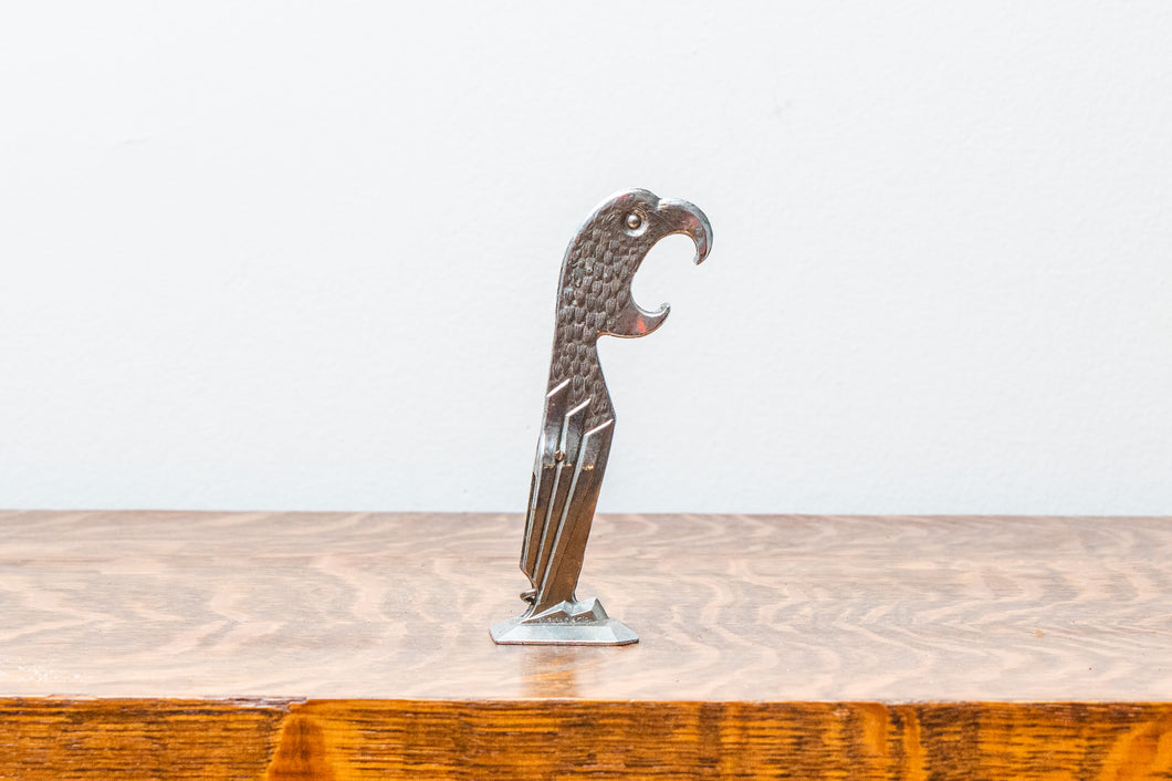 Parrot Art Deco Bottle Opener Corkscrew Vintage