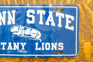 Penn State University Booster License Plate Vintage Nittany Lions Decor