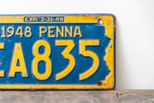 Load image into Gallery viewer, Pennsylvania 1948 License Plate Vintage State Shaped Wall Decor EA835 - Eagle&#39;s Eye Finds
