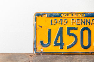 Pennsylvania 1949 License Plate Vintage State Shaped Wall Decor J4504 - Eagle's Eye Finds