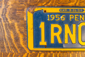 Pennsylvania 1956 License Plate Vintage Wall Decor 1RN00 RN Nurse