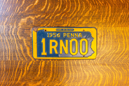Pennsylvania 1956 License Plate Vintage Wall Decor 1RN00 RN Nurse