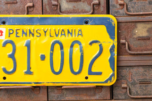Pennsylvania 1966 License Plate Vintage State Shaped Wall Decor - Eagle's Eye Finds