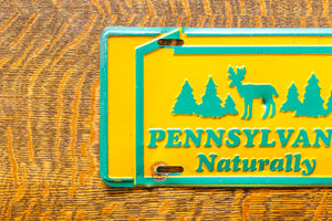 Pennsylvania Naturally Booster License Plate Vintage Nature Decor