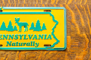 Pennsylvania Naturally Booster License Plate Vintage Nature Decor