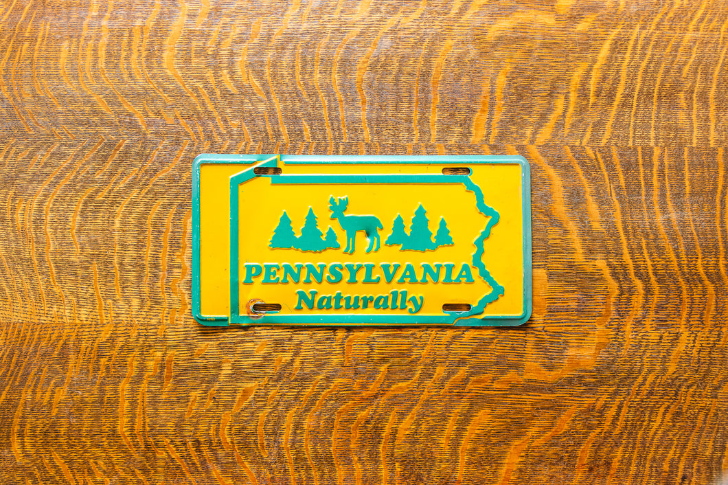 Pennsylvania Naturally Booster License Plate Vintage Nature Decor