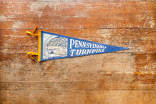 Load image into Gallery viewer, Pennsylvania Turnpike Felt Pennant Vintage Blue PA Wall Decor
