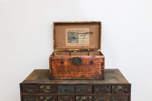 Pettibone Uniforms Crate Vintage Rustic Wooden Box from Ohio - Eagle's Eye Finds