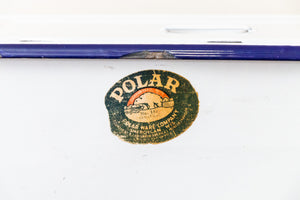 Polar Ware Enamelware Refrigerator Box Vintage Blue and White Kitchen Decor Accent - Eagle's Eye Finds
