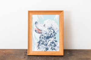 Poodle Paint by Number Vintage Mid-Century Dog Portrait Wall Decor - Eagle's Eye Finds
