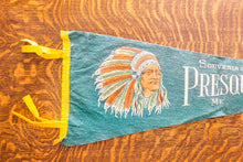 Load image into Gallery viewer, Presque Isle Maine Felt Pennant Vintage ME Wall Decor
