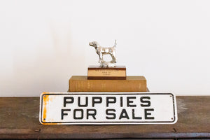 Puppies for Sale Sign Vintage Black and White Dog Lover Wall Decor