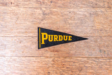 Load image into Gallery viewer, Purdue University Black Mini Felt Pennant Vintage Dorm Decor - Eagle&#39;s Eye Finds
