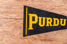 Load image into Gallery viewer, Purdue University Black Mini Felt Pennant Vintage Dorm Decor - Eagle&#39;s Eye Finds
