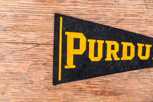Purdue University Black Mini Felt Pennant Vintage Dorm Decor - Eagle's Eye Finds