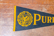 Load image into Gallery viewer, Purdue University Felt Pennant Large Vintage College Wall Decor - Eagle&#39;s Eye Finds
