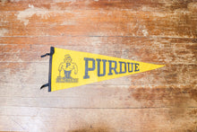 Load image into Gallery viewer, Purdue University Boilermakers Yellow Felt Pennant Vintage Wall Decor
