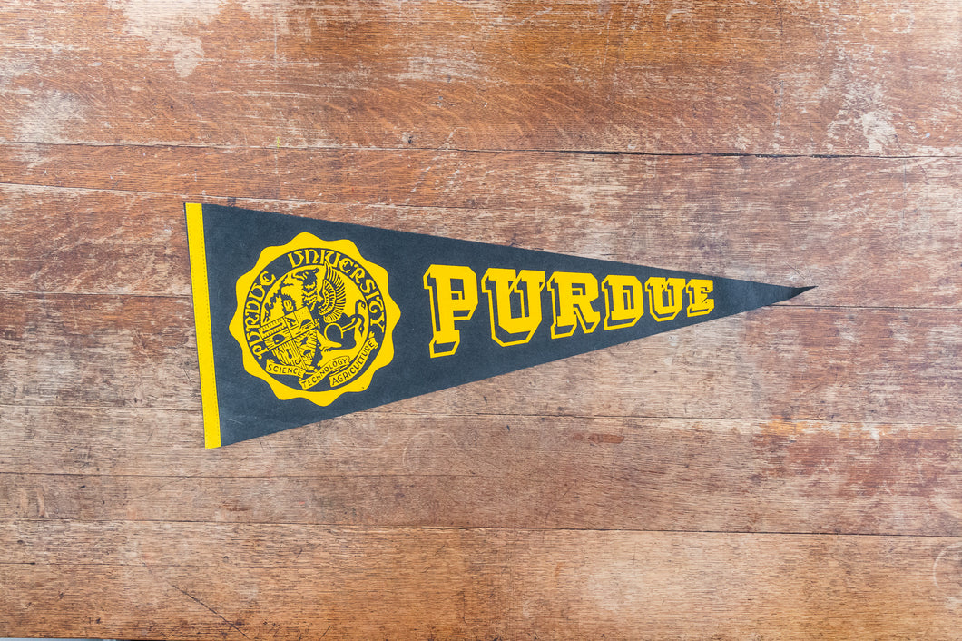 Purdue University Felt Pennant Vintage College Sports Decor