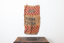 Load image into Gallery viewer, Purina Chows Feed Sack Vintage Rustic Burlap Bag - Eagle&#39;s Eye Finds
