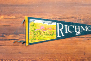 Richmond Virginia Black Felt Pennant Vintage Wall Hanging Decor