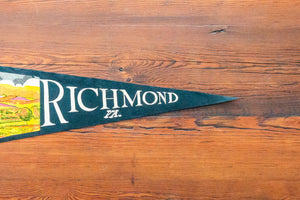 Richmond Virginia Black Felt Pennant Vintage Wall Hanging Decor