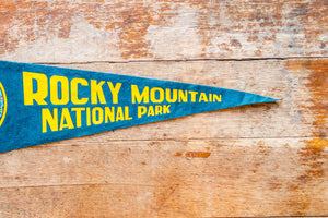 Rocky Mountain National Park Colorado Felt Pennant Vintage Black National Park Wall Decor