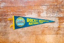 Load image into Gallery viewer, Rocky Mountain National Park Colorado Felt Pennant Vintage Black National Park Wall Decor
