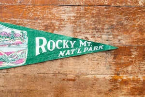 Rocky Mountain National Park Colorado Felt Pennant Vintage Wall Decor