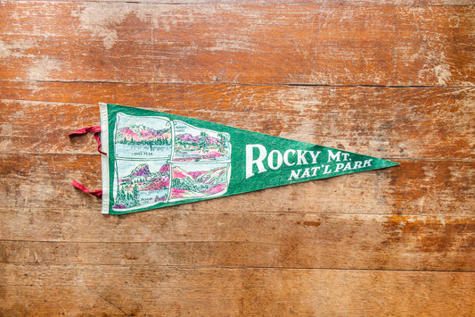 Rocky Mountain National Park Colorado Felt Pennant Vintage Wall Decor