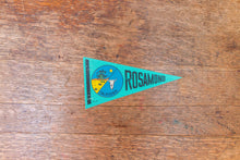 Load image into Gallery viewer, Rosamond California Felt Pennant Vintage Teal Mini CA Wall Decor - Eagle&#39;s Eye Finds
