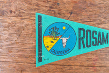 Load image into Gallery viewer, Rosamond California Felt Pennant Vintage Teal Mini CA Wall Decor - Eagle&#39;s Eye Finds
