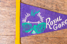 Load image into Gallery viewer, Royal Gorge Colorado Felt Pennant Vintage Purple Wall Hanging Decor - Eagle&#39;s Eye Finds
