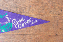 Load image into Gallery viewer, Royal Gorge Colorado Felt Pennant Vintage Purple Wall Hanging Decor - Eagle&#39;s Eye Finds
