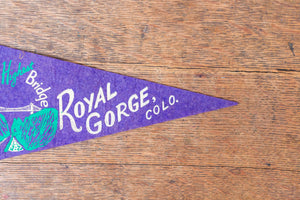 Royal Gorge Colorado Felt Pennant Vintage Purple Wall Hanging Decor - Eagle's Eye Finds