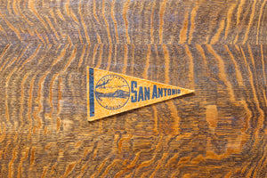 San Antonio California Felt Pennant Vintage Orange Wall Decor